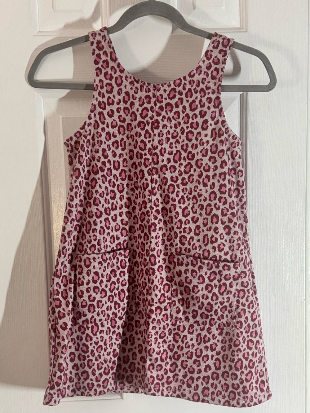 🔥3/$15 btween Pink Leopard Print Sleeveless dress girls size 8
